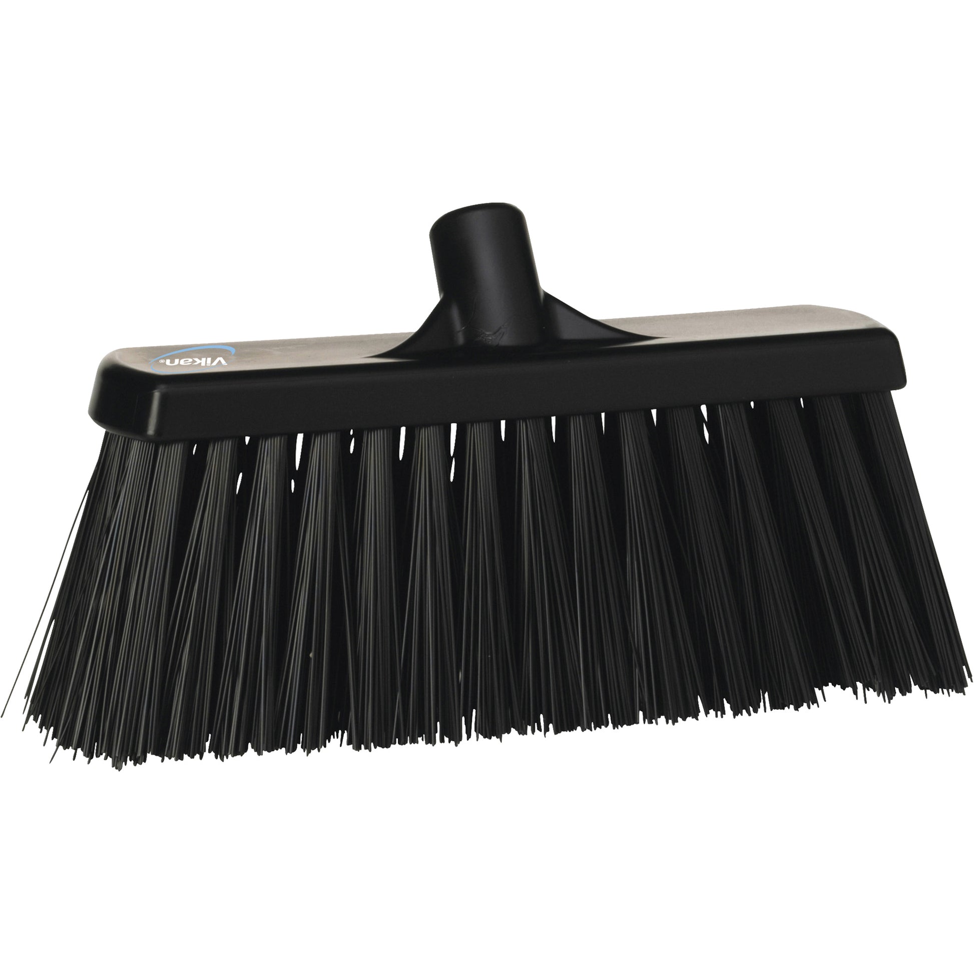 Heavy-Duty Push Broom, Stiff Bristles, 13", Polyester, Black