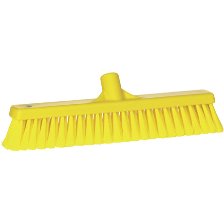 Fine Particle Push Broom, Fine/Split Bristles, 16-1/4", Polypropylene, Yellow