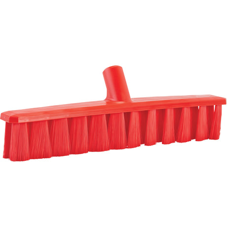 UST Soft Push Broom, Fine Bristles, 15-1/4", Polyester, Red
