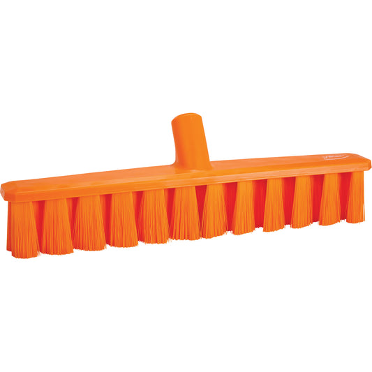 UST Push Broom, Medium Bristles, 15-1/4", Polyester, Orange