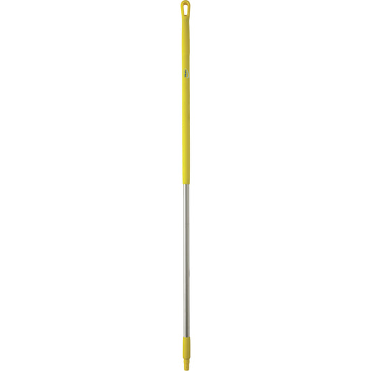 Handle, Broom/Brush/Pad Holder/Scraper/Squeegee, Yellow, Ergonomic, 59" L