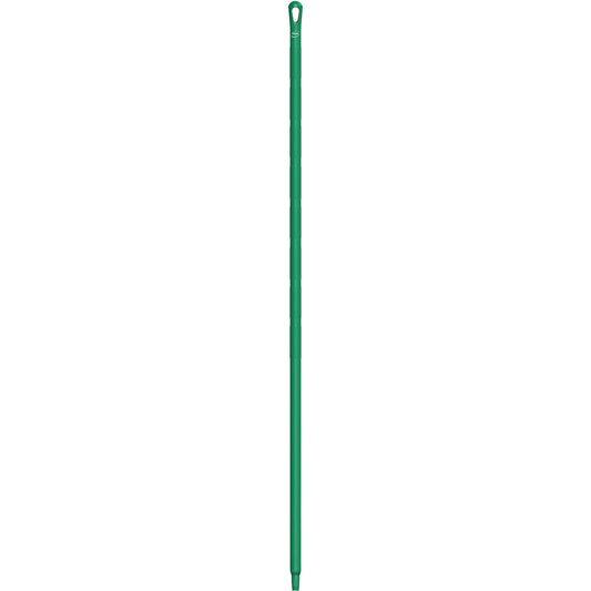 Ultra Hygiene Handle, Broom/Brush/Pad Holder/Scraper/Squeegee, Green, Ergonomic, 67" L