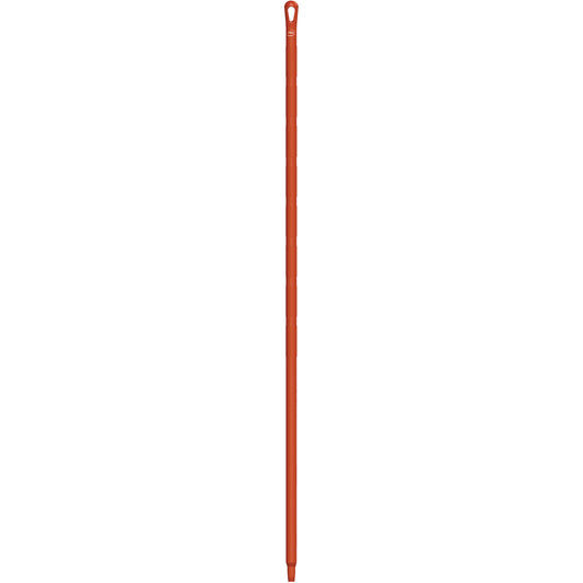 Ultra Hygiene Handle, Broom/Brush/Pad Holder/Scraper/Squeegee, Red, Ergonomic, 67" L