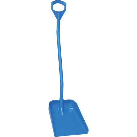 Ergonomic Large Blade Shovel, 51" Length, Plastic, Blue