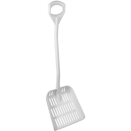Ergonomic Large Sieve Shovel, 45" Length, Plastic, White