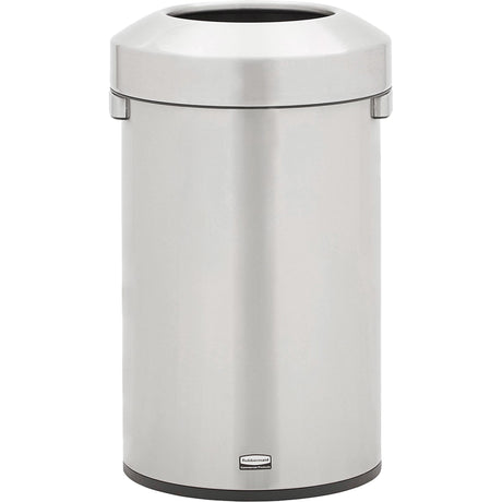 Refine Round Waste Container, Stainless Steel, 23 US. Gal.