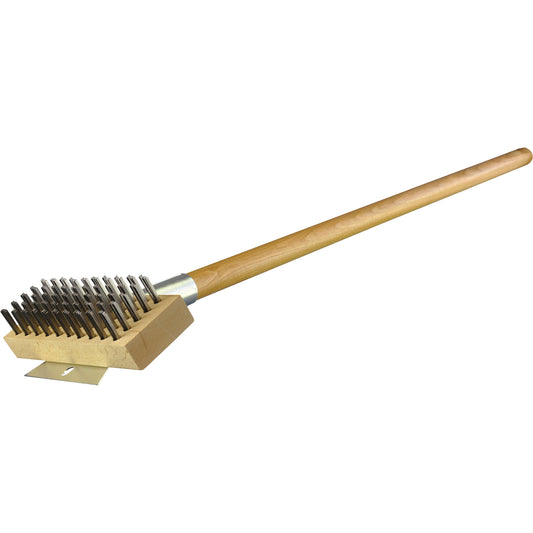 Ultimate Grill and Oven Brush, Flat Steel Wire, 30" Long