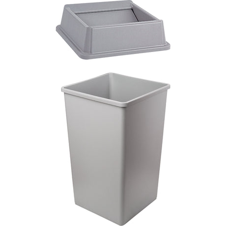 Untouchable® Container with Swing Lid, Polyethylene, 35 US gal.