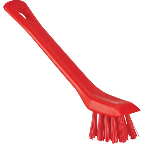 Brush with Scraping Edge, Stiff Bristles, 6" Long, Red