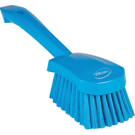 Short-Handled Washing Brush, Soft Bristles, 10-1/2" Long, Blue