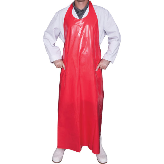 Vikan Top Dog 6 Mil. Apron, Polyurethane, 50" L x Red
