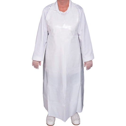 Vikan Top Dog 6 Mil. Apron, Polyurethane, 50" L x White
