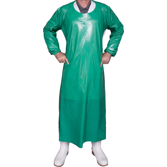 Vikan Top Dog 6 Mil. Gown, X-Large, Green, Polyurethane