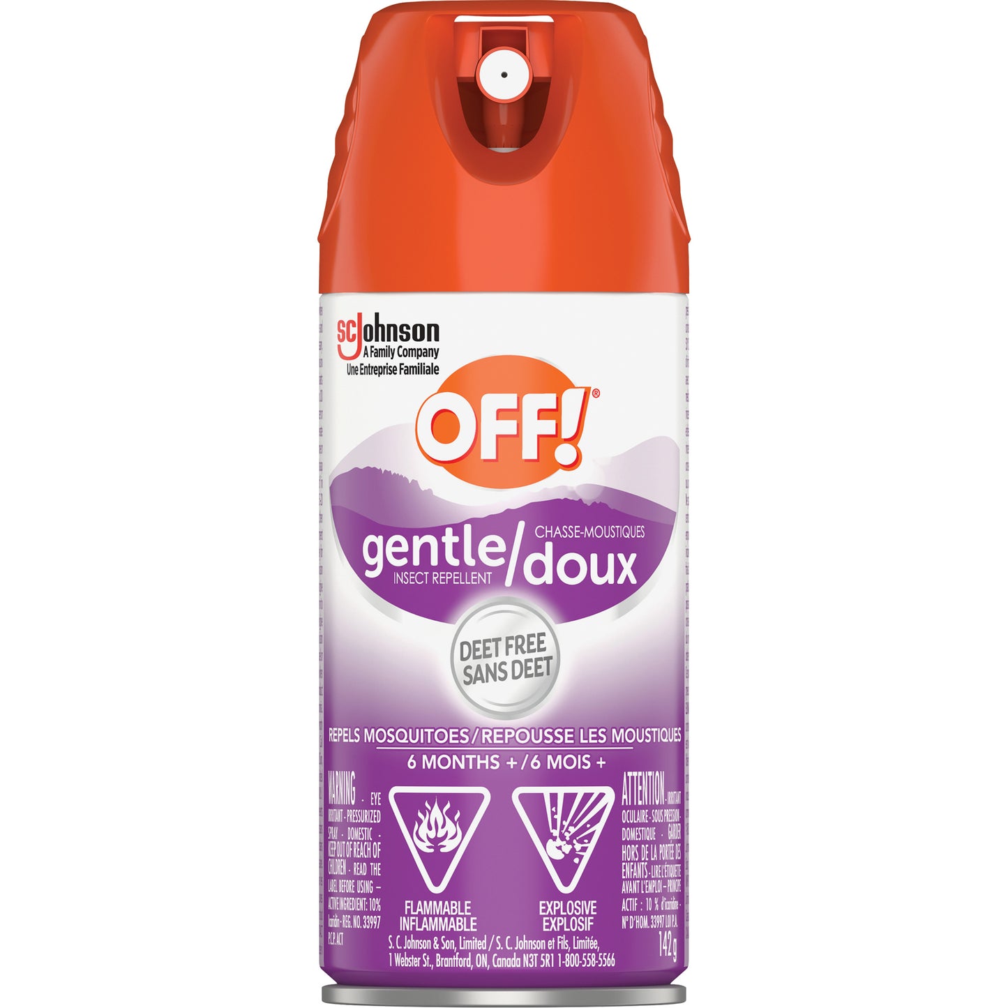 SC Johnson Off!® Gentle Insect Repellent, DEET Free, Aerosol, 142 g