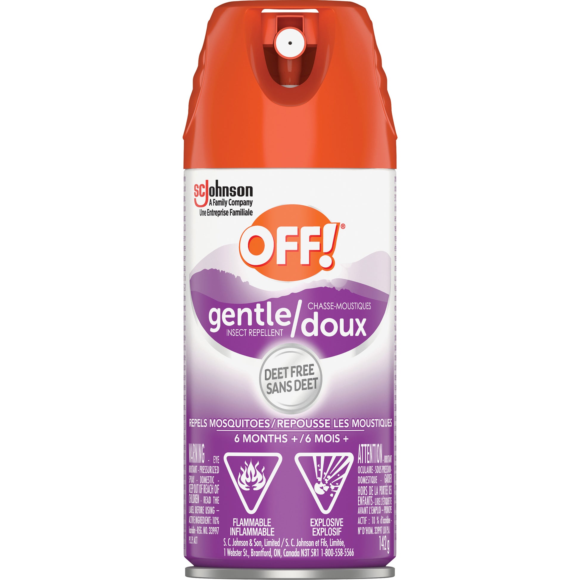 SC Johnson Off!® Gentle Insect Repellent, DEET Free, Aerosol, 142 g