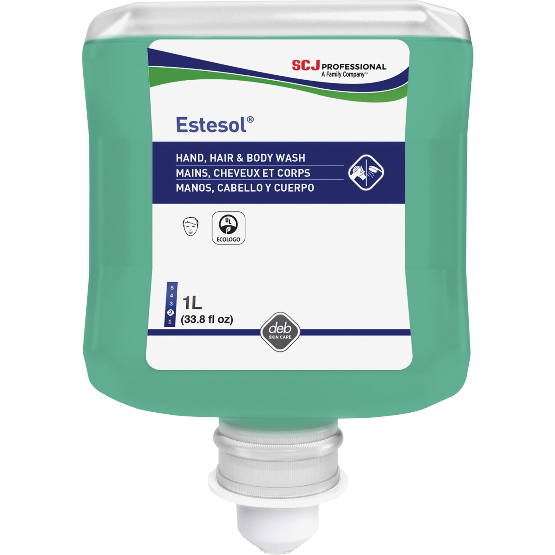 Estesol® Hand, Hair and Body Cleaner, 1 L, Rain Forest, Plastic Cartridge