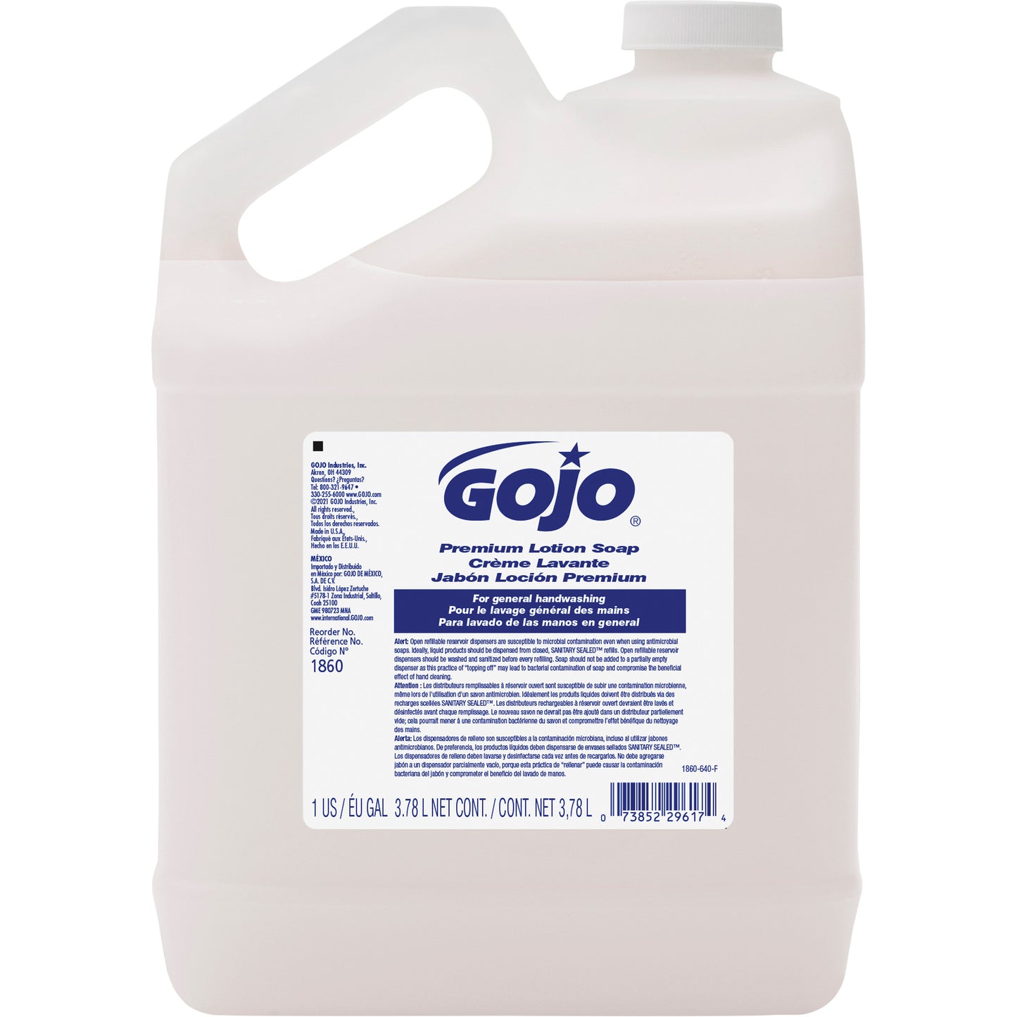 Premium Hand Soap, Cream, 3.78 L, Scented