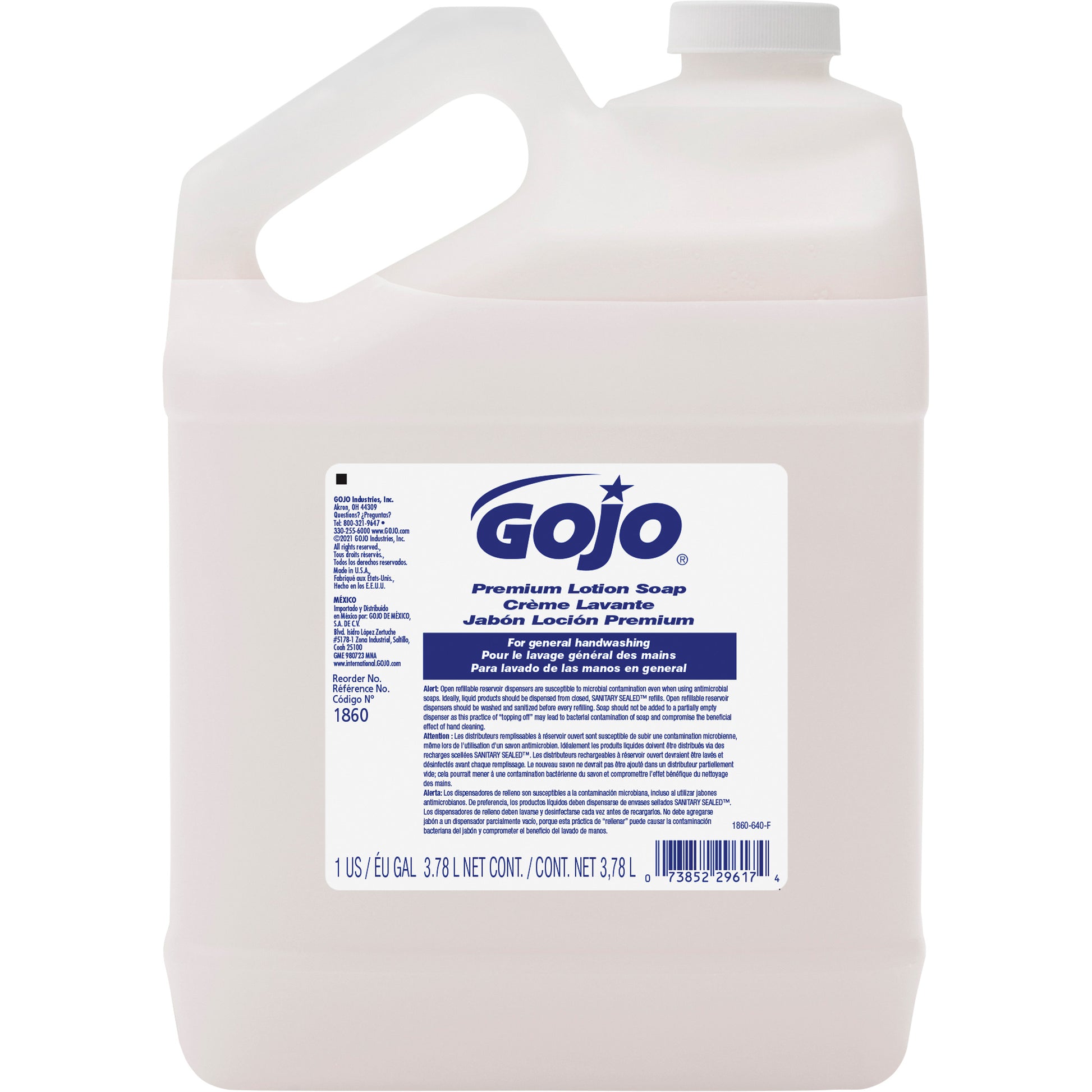Premium Hand Soap, Cream, 3.78 L, Scented