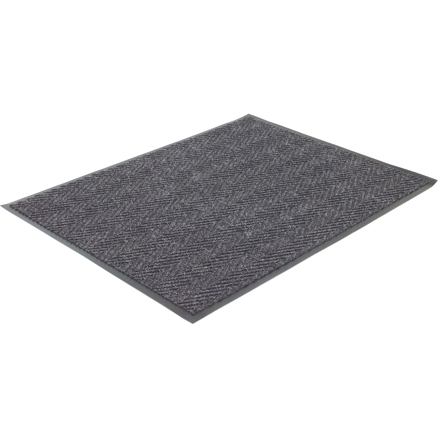 Edgewood Matting Herringbone Matting, Wiper/Scraper, 3' x 5' x 1/4", Dark Grey
