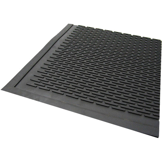 Edgewood Matting Outdoor Mat, Rubber, Scraper Type, Solid Pattern, 3' x 5', Black