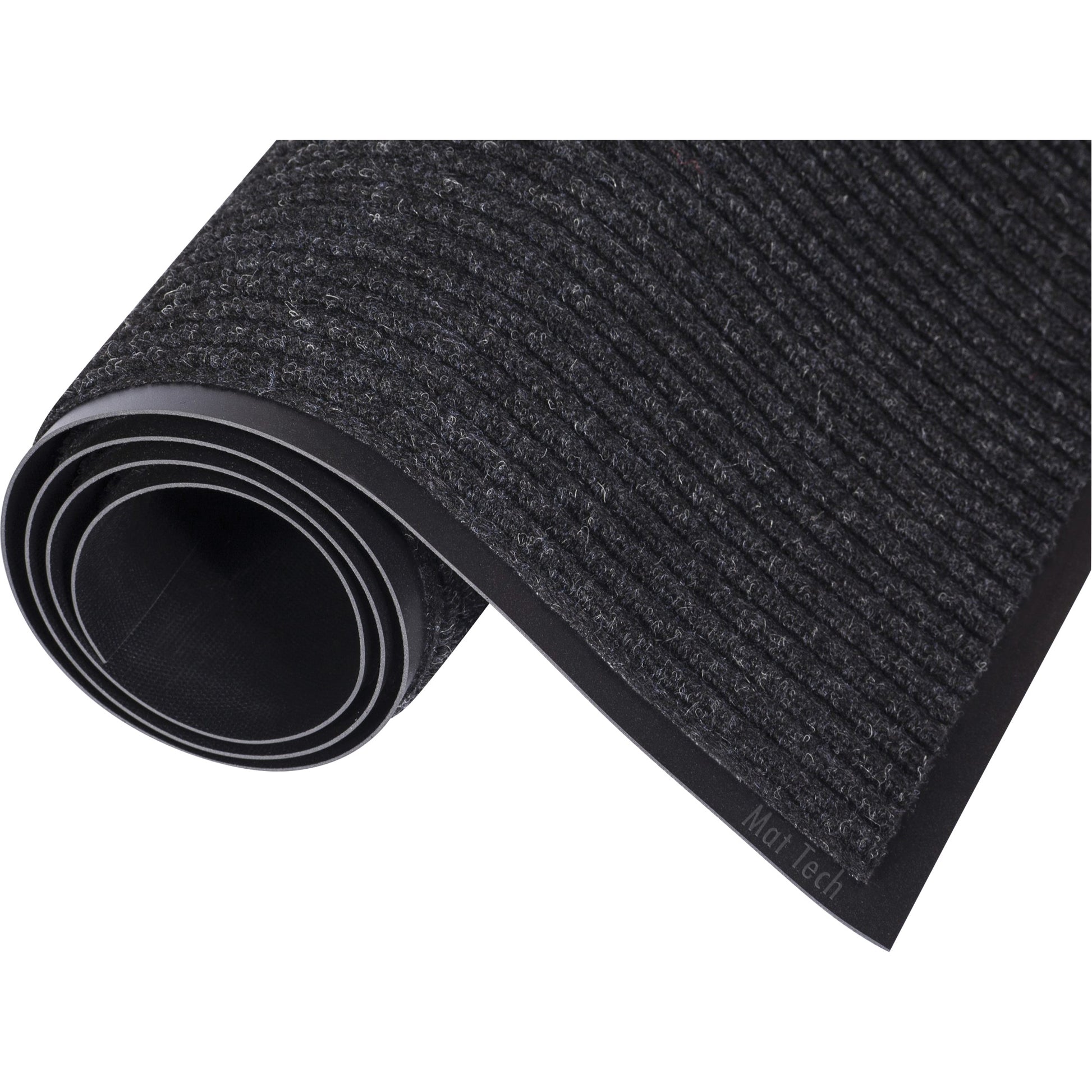 Mat Tech Prorib Entrance Matting, Wiper/Scraper, 3' x 10' x 5/16", Charcoal