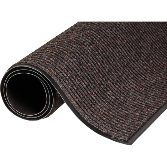 Mat Tech Prorib Entrance Matting, Wiper/Scraper, 4' x 60' x 5/16", Brown