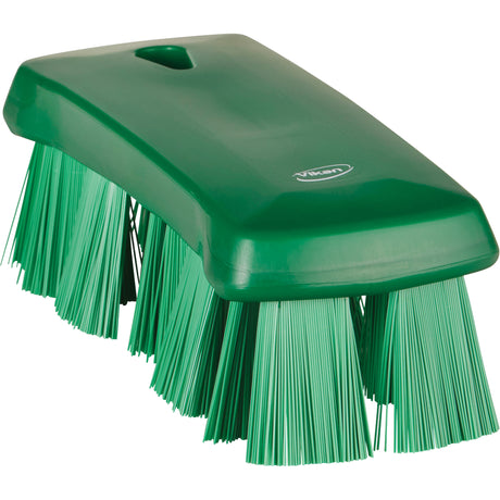 UST Hand Brush, Stiff Bristles, 6-9/10" Long, Green