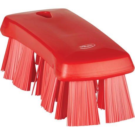 UST Hand Brush, Stiff Bristles, 6-9/10" Long, Red
