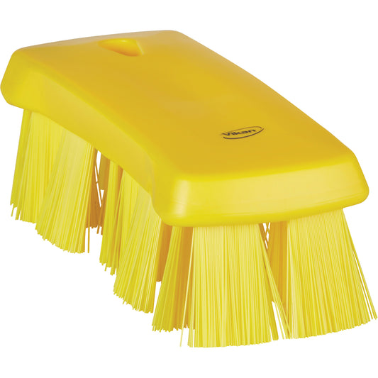 UST Hand Brush, Stiff Bristles, 6-9/10" Long, Yellow