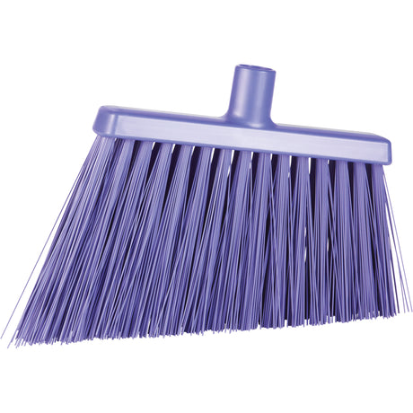 Angle Cut Broom, Extra Stiff Bristles, 11-2/5", Polyester/Polypropylene/PVC/Synthetic, Purple