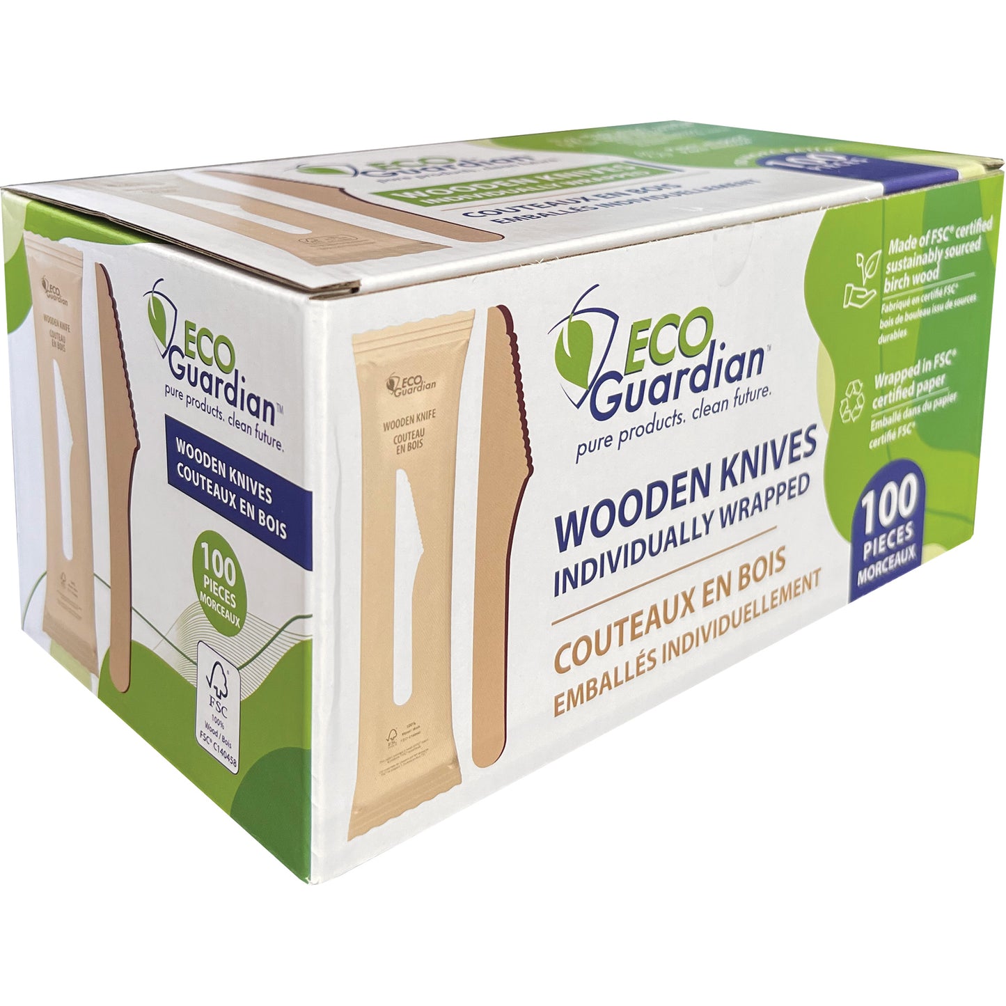 Individually Wrapped Wooden Knives