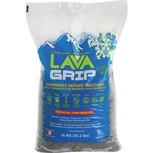 LavaGrip Traction-Aid, Container Size 35.3 lbs. (16 kg), Bag