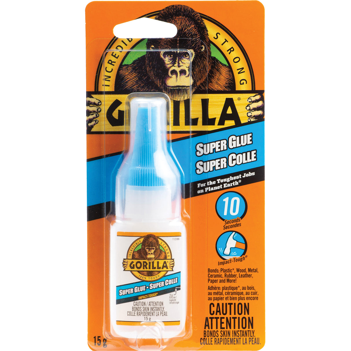 Super Glue, 15 g, Bottle, Clear