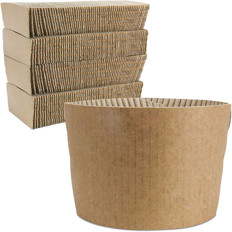 Kraft Coffee Cup Sleeves, Paper, 12 oz. - 20 oz., Brown