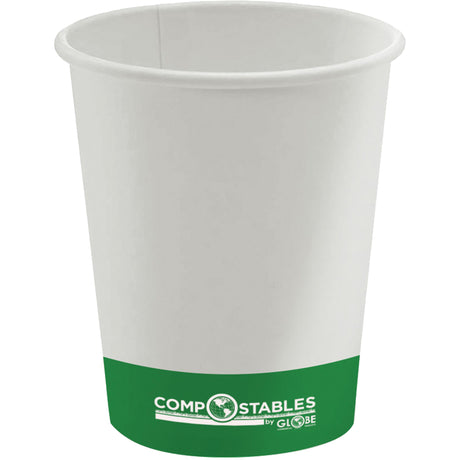 Single Wall Hot/Cold Compostable Paper Cups, 10 oz., Multi-Colour
