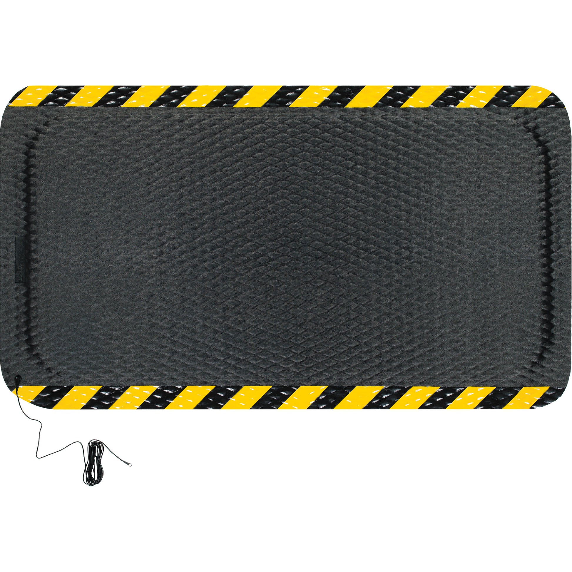 M+A Matting Hog Heaven Electrically Conductive Mat, 3' W x 5' L, 5/8" Thickness, Black/Yellow, Nitrile