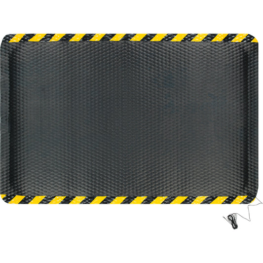 M+A Matting Hog Heaven Electrically Conductive Mat Kit, 4' W x 6' L, 7/8" Thickness, Black/Yellow, Nitrile