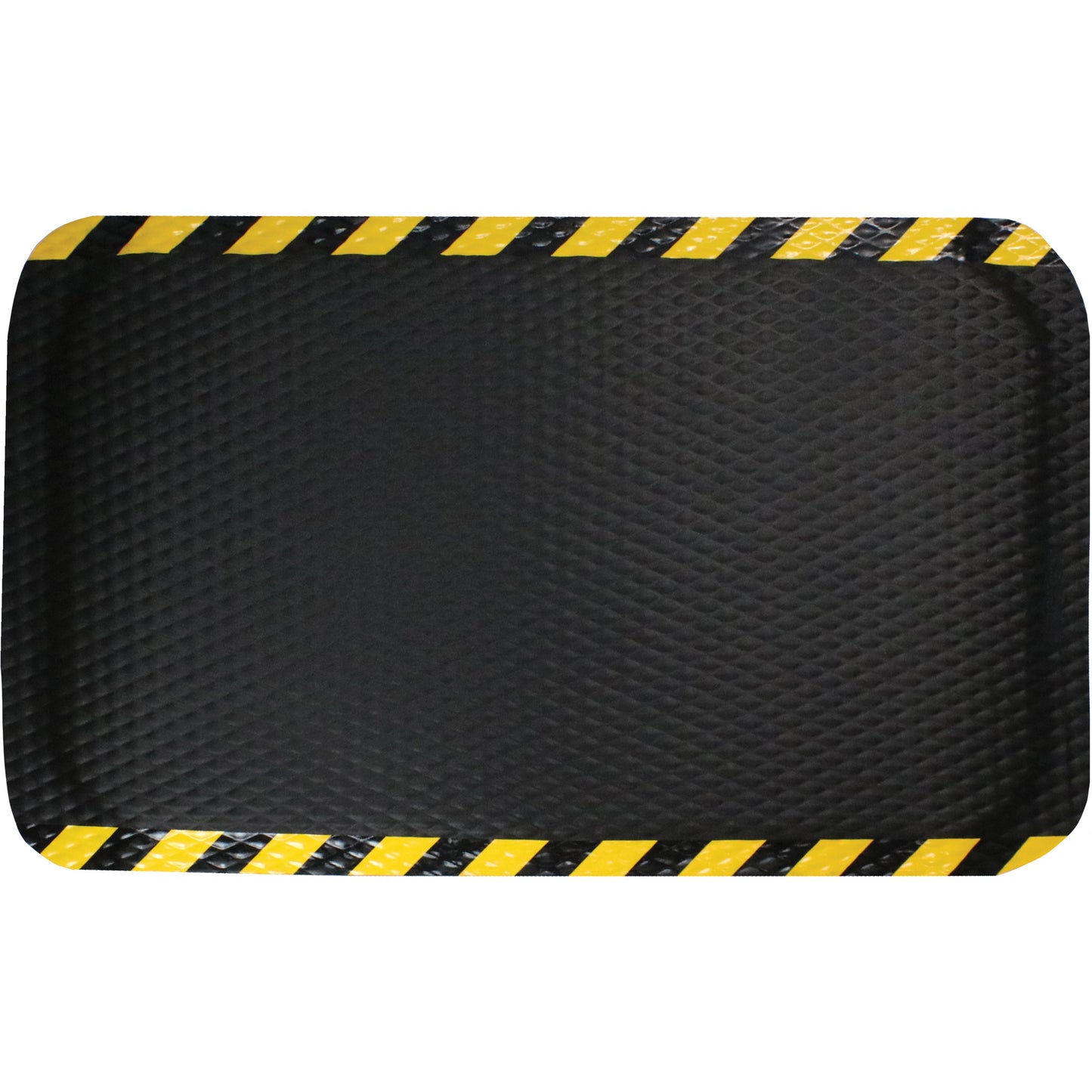 M+A Matting Hog Heaven Mat, Diamond, 3' x 5' x 5/8", Black/Yellow, Nitrile