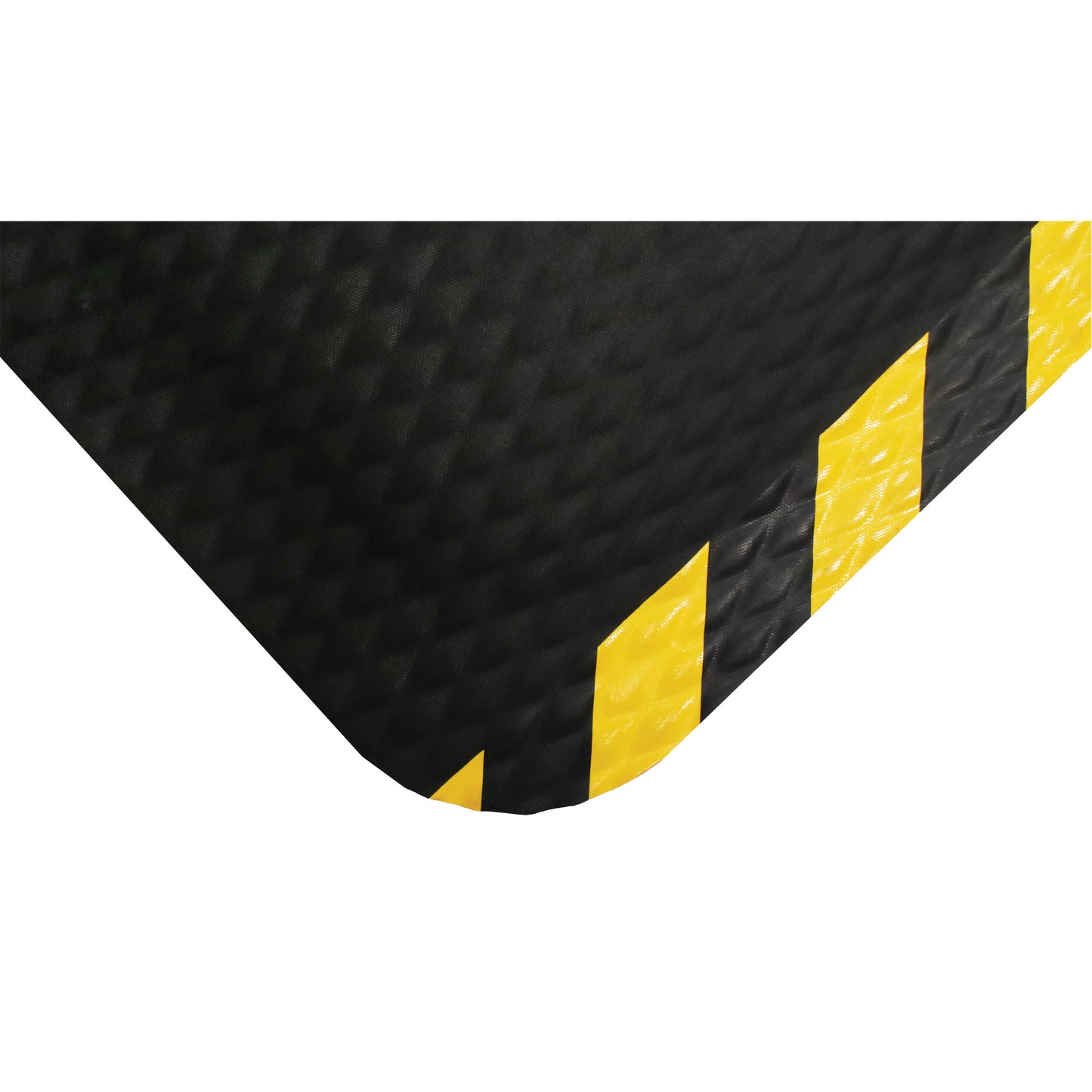 M+A Matting Hog Heaven Mat, Diamond, 4-4/5' x 8' x 7/8", Black/Yellow, Nitrile