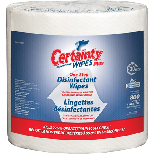 Plus Disinfectant Wipes, 7-9/10" x 5-9/10", 800 Count