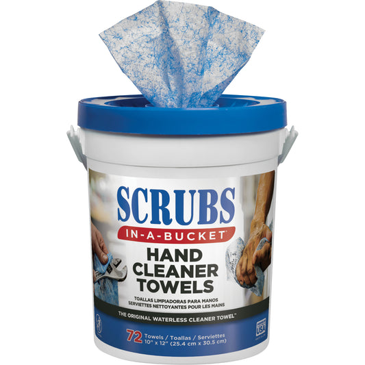 Scrubs® Hand Cleaner Towels, 72 Wipes, 12" x 10"