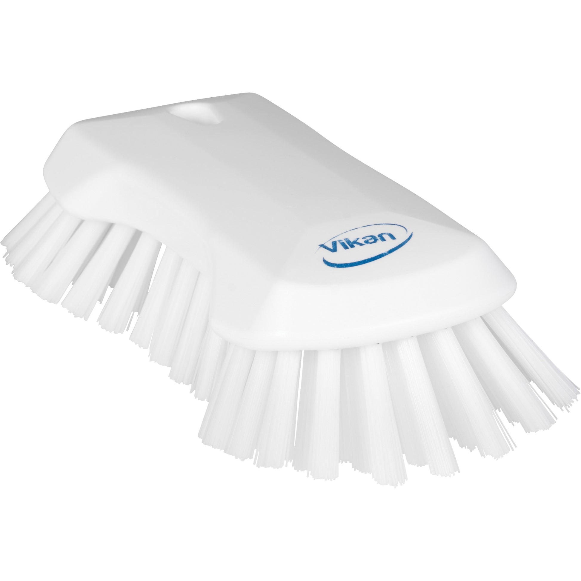 Hand Brush, Extra Stiff Bristles, 9-1/10" Long, White
