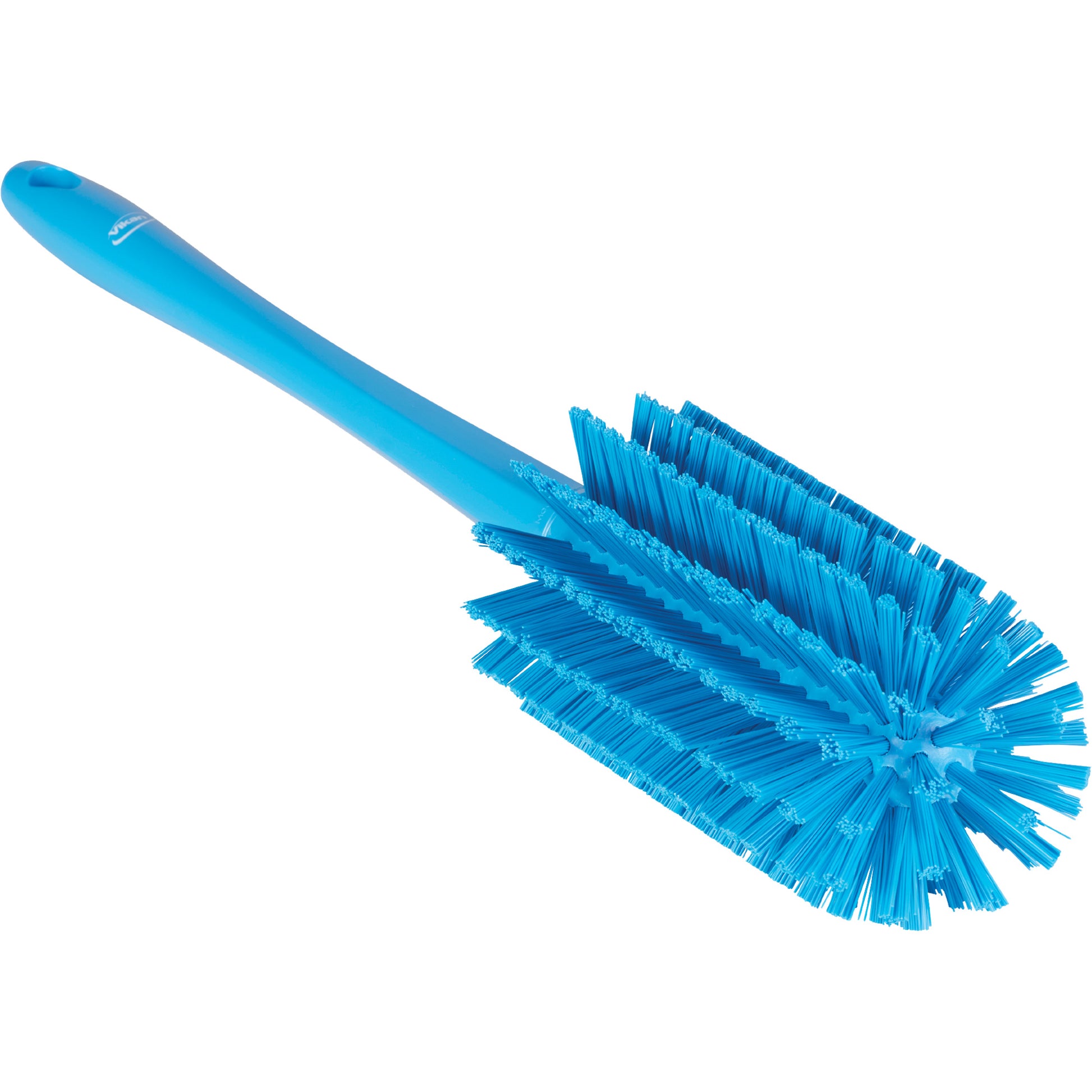 Medium Brush with Handle, Stiff Bristles, 17" Long, Blue