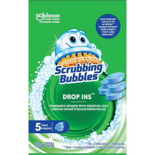 Scrubbing Bubbles® Drop-Ins™ Toilet Cleaner Discs, 200 g, Tablet