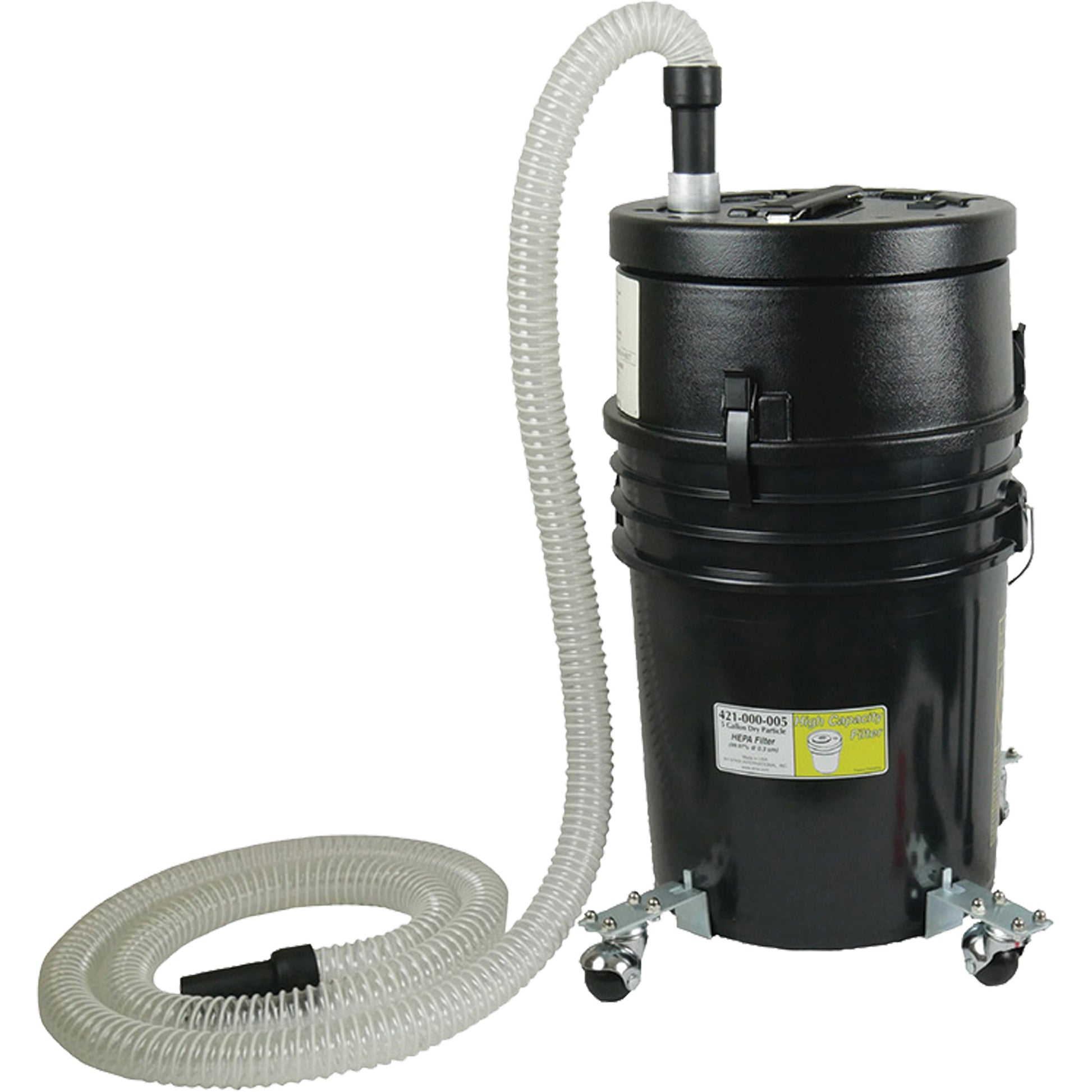 High Capacity HEPA Abatement Vacuum, Dry, 5 US Gal. (18.92 Litres)