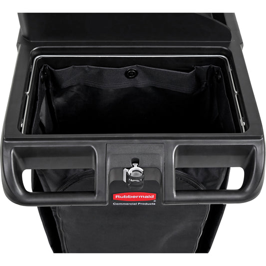 30-Gallon Canvas Bag for Housekeeping Carts, 16.8" x 10.5" x 33", Black