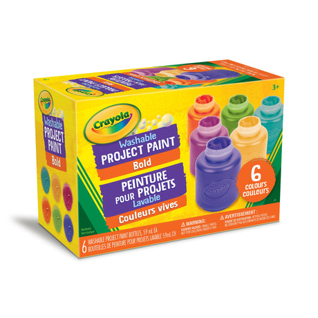 Crayola Washable Bold Project Paint, 6 Count (Case of 4)
