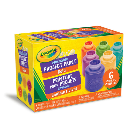 Crayola Washable Bold Project Paint, 6 Count (Case of 4)