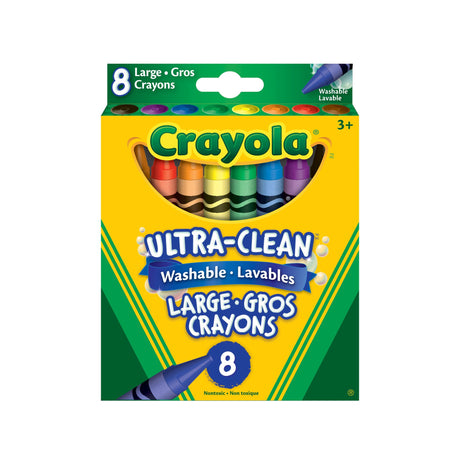 Crayola Ultra-Clean Washable Large Crayons, 8 Count (Case of 12)