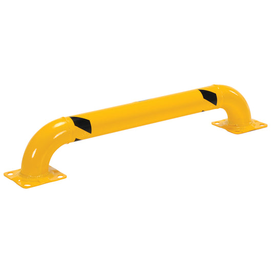 Low Profile Rack Guards, 4' W x 0.75' H, Yellow